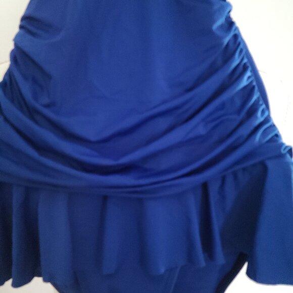 RALPH LAUREN BEL AIR SHIRRED BANDEAU 1- PIECE SWIMSUIT -SIZE US 6 -RESORT CHIC - Picture 7 of 11